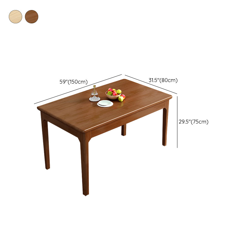 Modern Wood Dining Room Table Rectangle Dining Table for Kitchen Clearhalo 'Dining Tables & Seating' 'Dining Tables' 'dining_table' 'furn' 'furn_dining_table' 'Furniture' 'Kitchen & Dining Furniture' 6769670