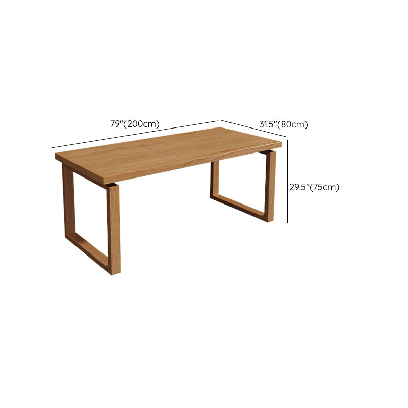 Table de salle à manger contemporaine Table de salle à manger rectangulaire en bois massif naturel