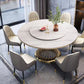 Round Turntable Dining Table Sintered Stone Dining Table for Home White Without Chairs Clearhalo 'Dining Tables & Seating' 'Dining Tables' 'dining_table' 'furn' 'furn_dining_table' 'Furniture' 'Kitchen & Dining Furniture' 6769689