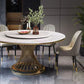 Round Turntable Dining Table Sintered Stone Dining Table for Home Clearhalo 'Dining Tables & Seating' 'Dining Tables' 'dining_table' 'furn' 'furn_dining_table' 'Furniture' 'Kitchen & Dining Furniture' 6769691