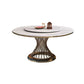 Round Turntable Dining Table Sintered Stone Dining Table for Home Clearhalo 'Dining Tables & Seating' 'Dining Tables' 'dining_table' 'furn' 'furn_dining_table' 'Furniture' 'Kitchen & Dining Furniture' 6769692