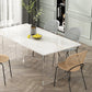 Contemporary Dinette Table Rectangle Stone Dining Table for Dining Room Clearhalo 'Dining Tables & Seating' 'Dining Tables' 'dining_table' 'furn' 'furn_dining_table' 'Furniture' 'Kitchen & Dining Furniture' 6769717