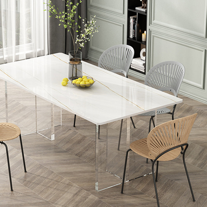 Contemporary Dinette Table Rectangle Stone Dining Table for Dining Room Clearhalo 'Dining Tables & Seating' 'Dining Tables' 'dining_table' 'furn' 'furn_dining_table' 'Furniture' 'Kitchen & Dining Furniture' 6769717
