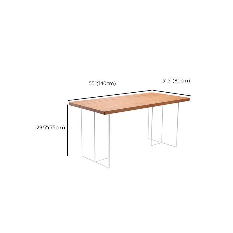 Rectangle Dining Room Table Solid Wood Dining Table for Dining Room Clearhalo 'Dining Tables & Seating' 'Dining Tables' 'dining_table' 'furn' 'furn_dining_table' 'Furniture' 'Kitchen & Dining Furniture' 6769732