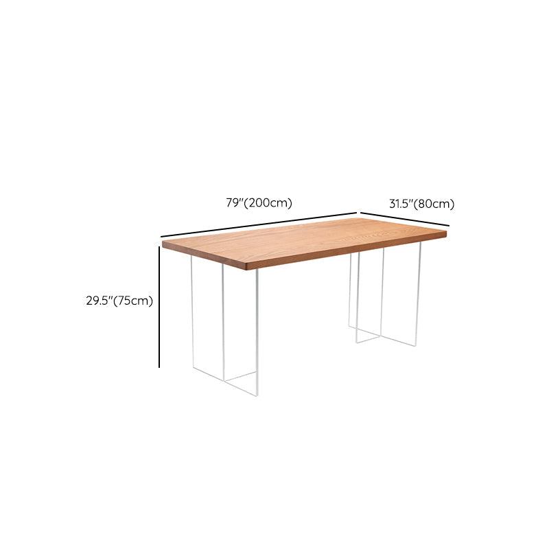 Rectangle Dining Room Table Solid Wood Dining Table for Dining Room Clearhalo 'Dining Tables & Seating' 'Dining Tables' 'dining_table' 'furn' 'furn_dining_table' 'Furniture' 'Kitchen & Dining Furniture' 6769734