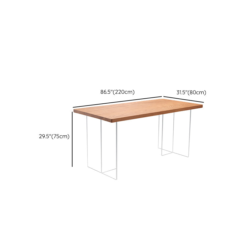 Rectangle Dining Room Table Solid Wood Dining Table for Dining Room Clearhalo 'Dining Tables & Seating' 'Dining Tables' 'dining_table' 'furn' 'furn_dining_table' 'Furniture' 'Kitchen & Dining Furniture' 6769737