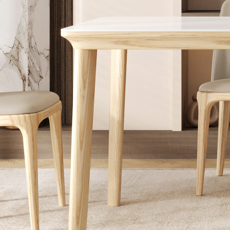 Contemporary Furniture Rectangle Stone Dining Room Table for Kitchen Clearhalo 'Dining Tables & Seating' 'Dining Tables' 'dining_table' 'furn' 'furn_dining_table' 'Furniture' 'Kitchen & Dining Furniture' 6769741