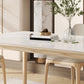 Contemporary Furniture Rectangle Stone Dining Room Table for Kitchen Clearhalo 'Dining Tables & Seating' 'Dining Tables' 'dining_table' 'furn' 'furn_dining_table' 'Furniture' 'Kitchen & Dining Furniture' 6769743