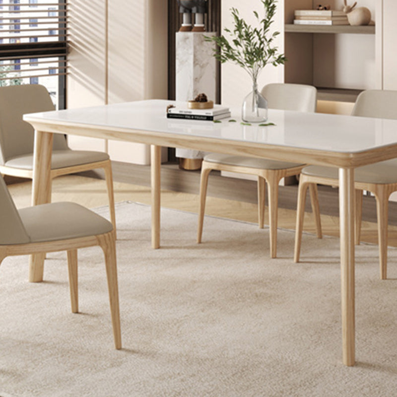 Contemporary Furniture Rectangle Stone Dining Room Table for Kitchen Clearhalo 'Dining Tables & Seating' 'Dining Tables' 'dining_table' 'furn' 'furn_dining_table' 'Furniture' 'Kitchen & Dining Furniture' 6769744
