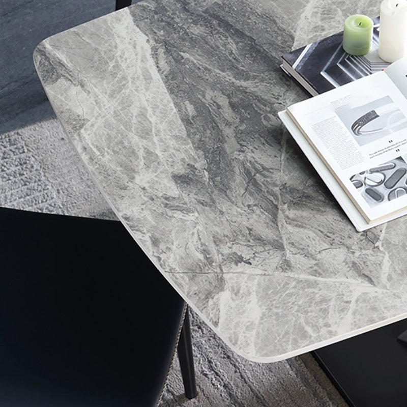Industrial Dining Room Table Rectangle Stone Dinette Table for Dining Room Clearhalo 'Dining Tables & Seating' 'Dining Tables' 'dining_table' 'furn' 'furn_dining_table' 'Furniture' 'Kitchen & Dining Furniture' 6769765