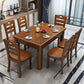 Rubberwood Solid Wood Dining Table Contemporary Dining Table Brown 53.1"L x 33.5"W x 29.5"H Without Chairs Clearhalo 'Dining Tables & Seating' 'Dining Tables' 'dining_table' 'furn' 'furn_dining_table' 'Furniture' 'Kitchen & Dining Furniture' 6769771