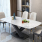 Industrial Dining Room Table Stone Rectangle Dinette Table for Dining Room Clearhalo 'Dining Tables & Seating' 'Dining Tables' 'dining_table' 'furn' 'furn_dining_table' 'Furniture' 'Kitchen & Dining Furniture' 6769791