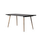 Rectangle Home Kitchen Table Tripod Base Solid Wood Top Dining Table