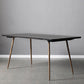 Rectangle Home Kitchen Table Tripod Base Solid Wood Top Dining Table