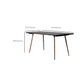 Rectangle Home Kitchen Table Tripod Base Solid Wood Top Dining Table
