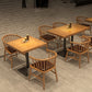Pedestal Dining Room Table Solid Wood Dining Table for Kitchen
