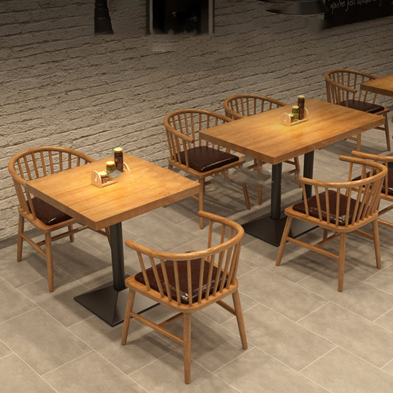 Pedestal Dining Room Table Solid Wood Dining Table for Kitchen