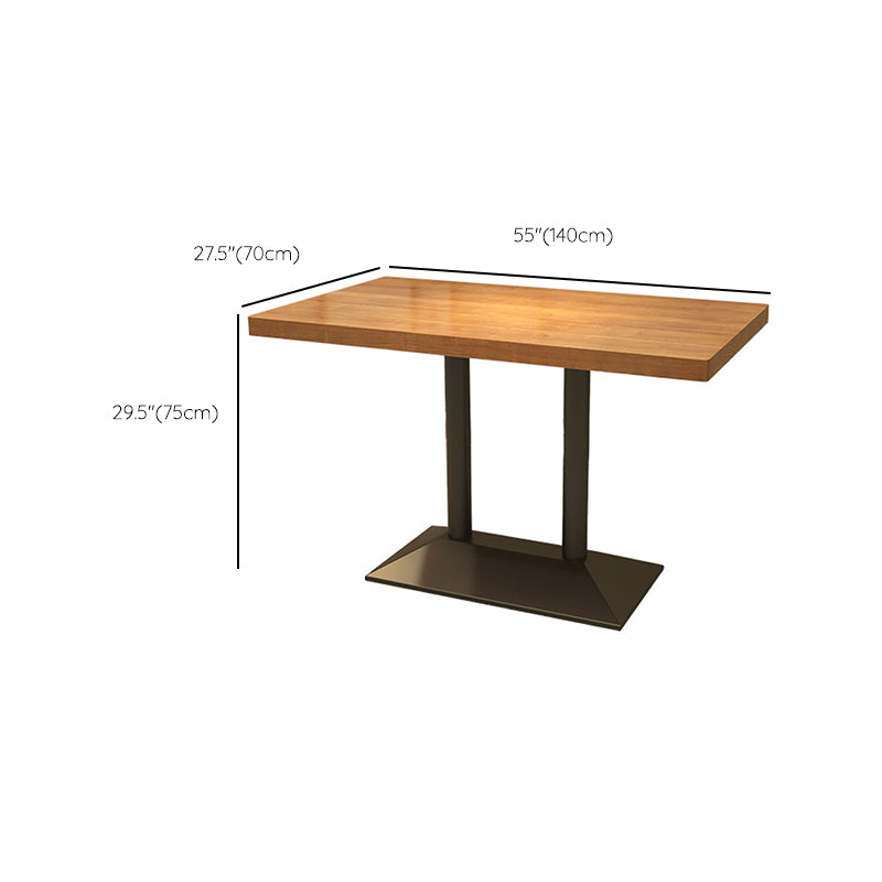 Pedestal Dining Room Table Solid Wood Dining Table for Kitchen