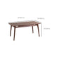Contemporary Walnut Rectangle Dining Table Dining Room Kitchen Table