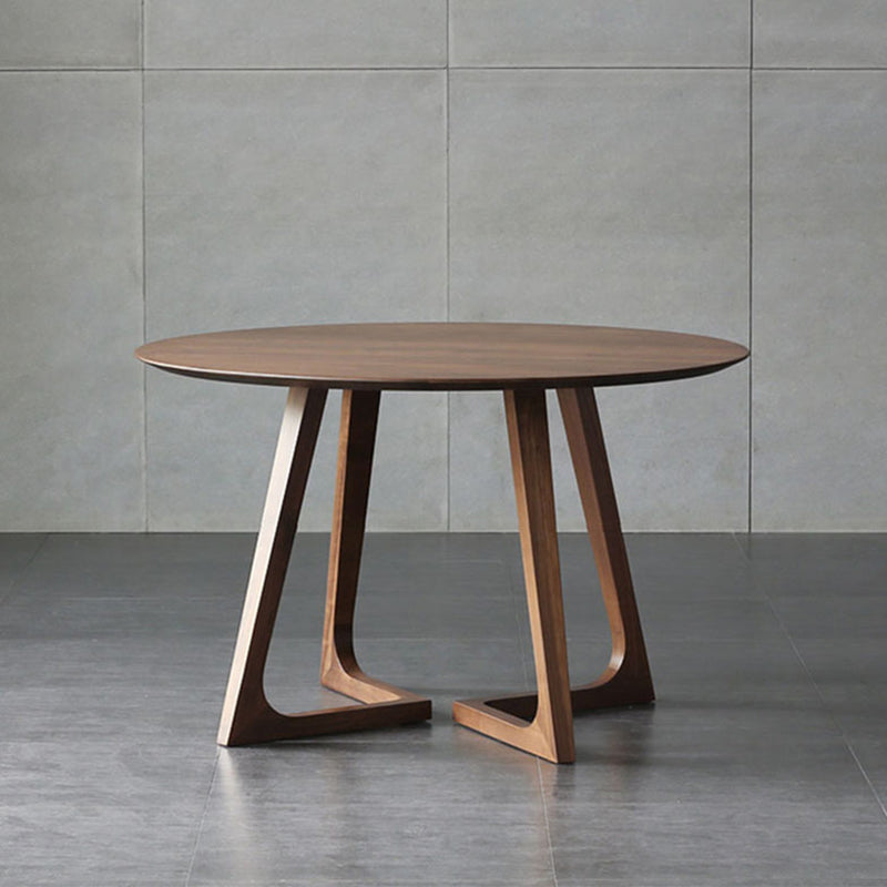 Contemporain 1/2/4 Pièces meubles Round en bois massif en bois ensemble en marron