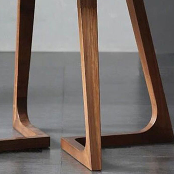 Contemporain 1/2/4 Pièces meubles Round en bois massif en bois ensemble en marron