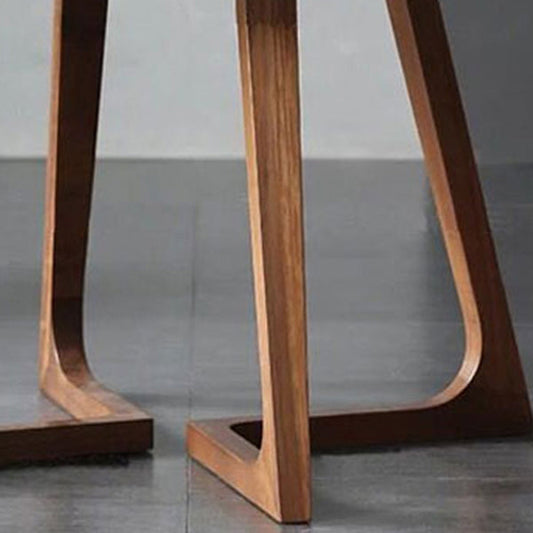 Contemporary 1/2/4 Pieces Furniture Round Solid Wood Dining Set in Brown