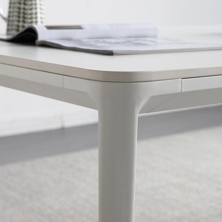 Contemporain 1/4/5/6/7 Pièces chaises de restauration Ensemble de meubles en pierre rectangulaire en blanc