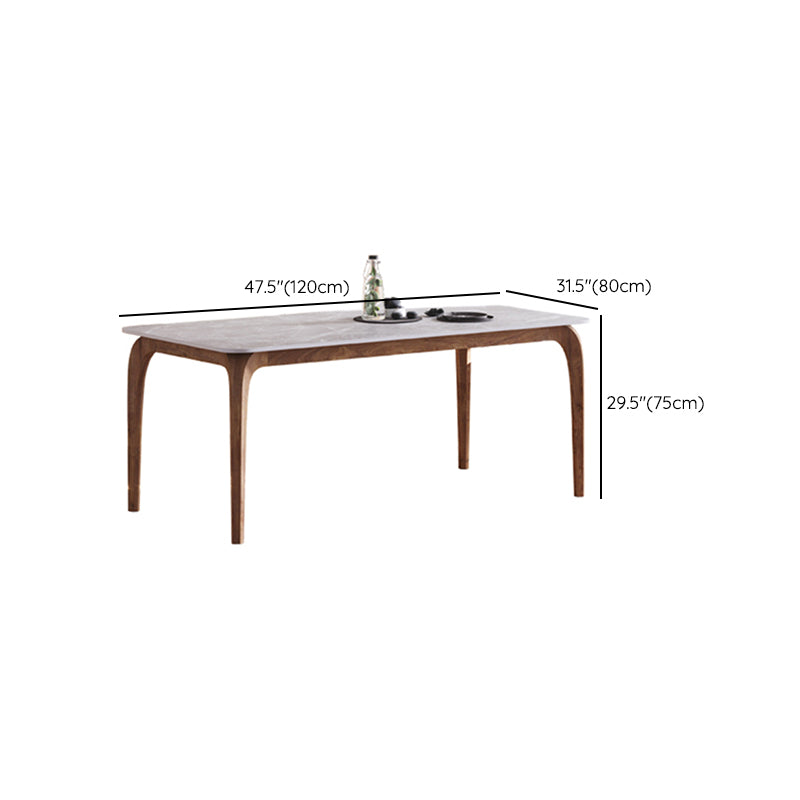 Contemporary Style 1/2/3/4 Pieces Dining Chairs Set Rectangle Stone Furniture in White