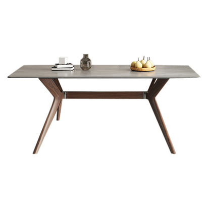 Estilo contemporáneo 1/4/5 Piezas Sillas de comedor Conjunta muebles de piedra rectangulares en gris