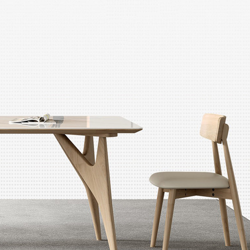 Modern 1/2/5/7 Pieces Dining Chairs Set Stone Rectangle Furniture in White Clearhalo 'Dining Room Sets' 'Dining Tables & Seating' 'dining_room_set' 'furn' 'furn_dining_room_set' 'Furniture' 'Kitchen & Dining Furniture' 6769950