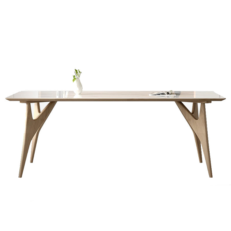 Modern 1/2/5/7 Pieces Dining Chairs Set Stone Rectangle Furniture in White White 70.9"L x 35.4"W Clearhalo 'Dining Room Sets' 'Dining Tables & Seating' 'dining_room_set' 'furn' 'furn_dining_room_set' 'Furniture' 'Kitchen & Dining Furniture' 6769951