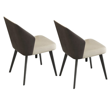 Contemporary Style 1/2/7 Pieces Dining Chairs Set Rectangle Stone Furniture in Black