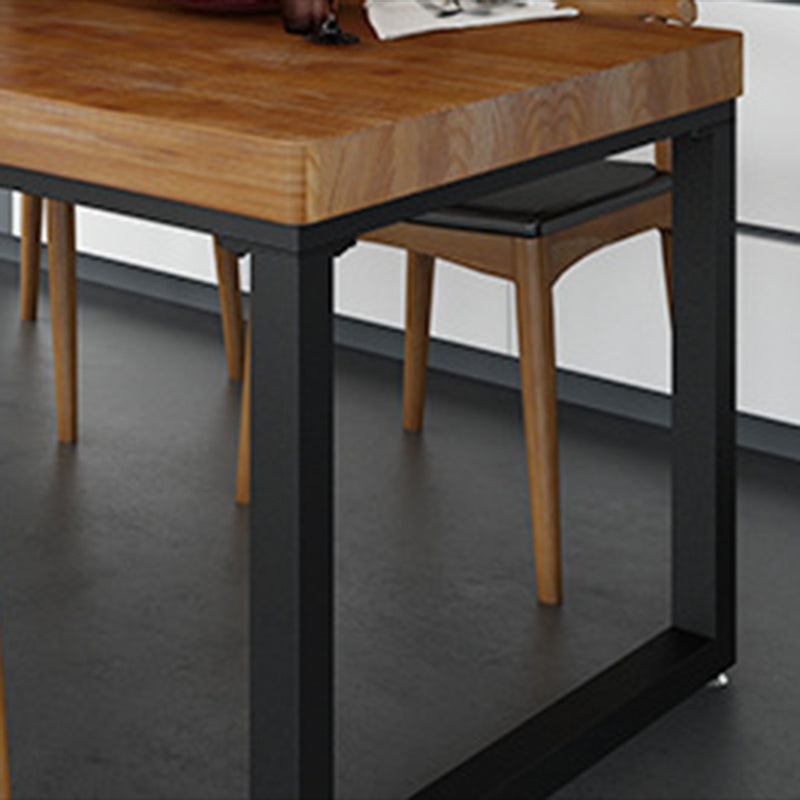 Industrielle 1/2/5 Stück Möbel Massivholz Rechteck Esszimmer Set in Braun