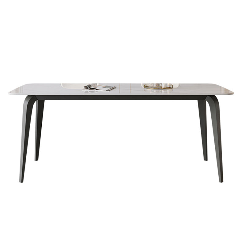 Estilo contemporáneo 1/4/5/9 Piezas Sillas de comedor Muebles de piedra rectangulares en blanco