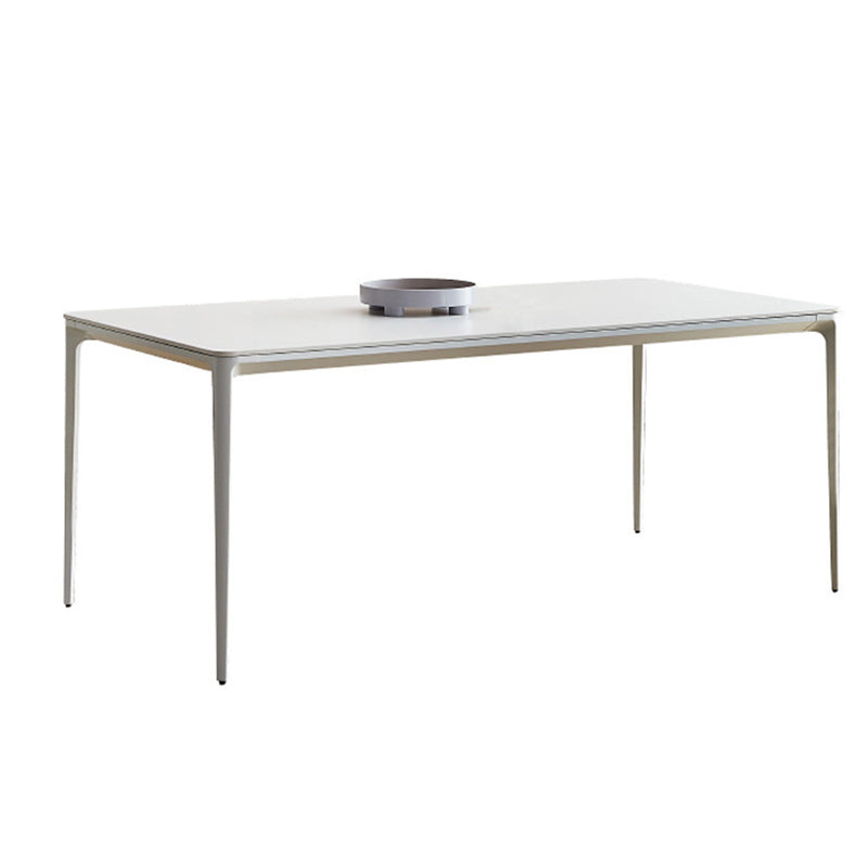 Style moderne 1/2/5/7 Pièces chaises de restauration Ensemble de meubles en pierre rectangulaire en blanc