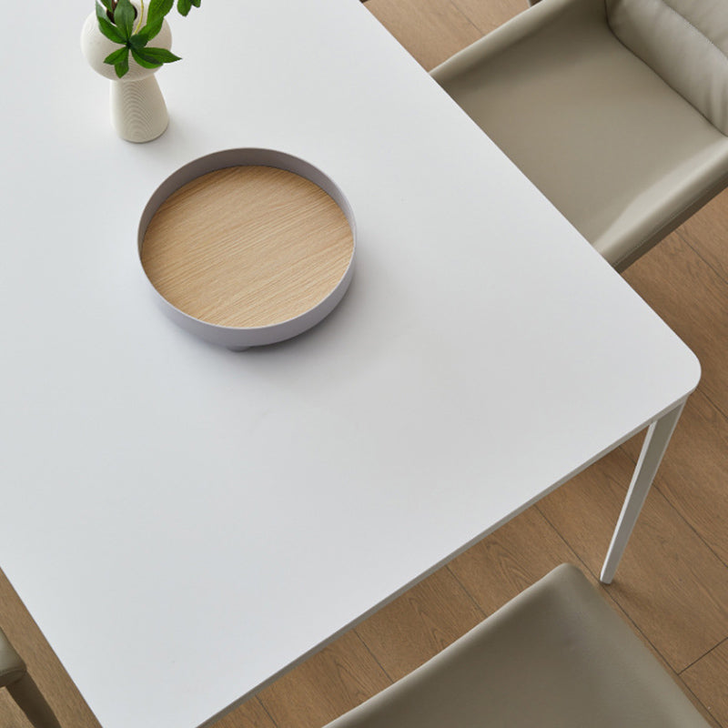 Style moderne 1/2/5/7 Pièces chaises de restauration Ensemble de meubles en pierre rectangulaire en blanc