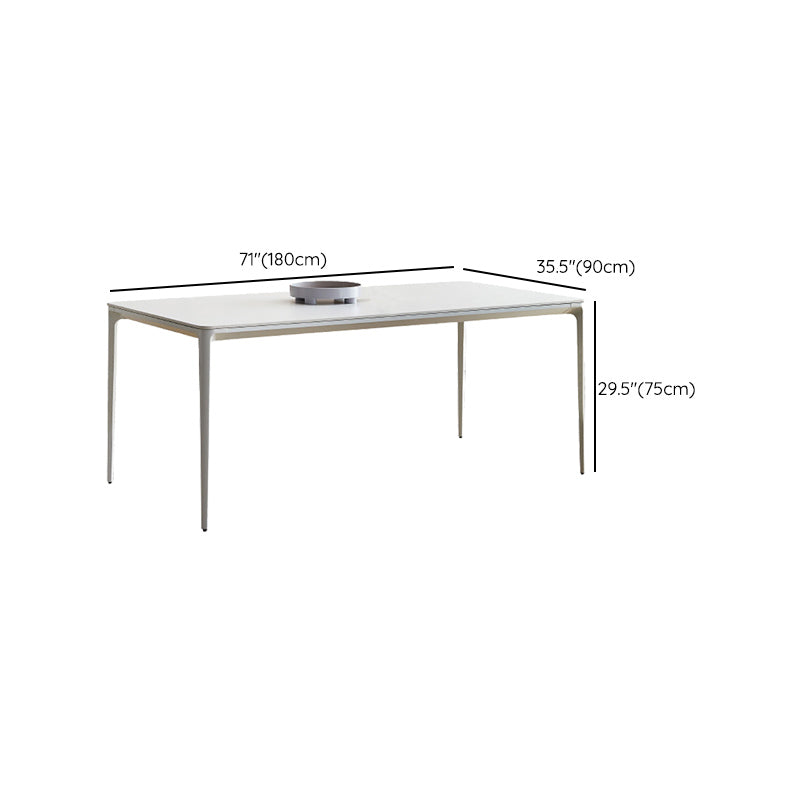 Style moderne 1/2/5/7 Pièces chaises de restauration Ensemble de meubles en pierre rectangulaire en blanc