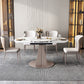 Modern 1/2/5/7 Pieces Dining Set Stone Collapsible Dining Table for Dining Room