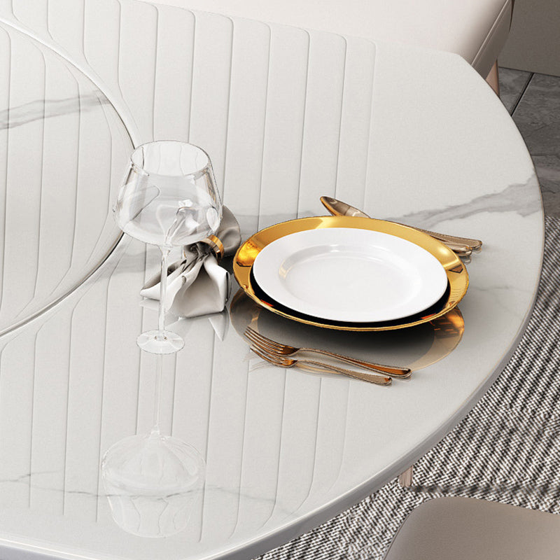 Modern 1/2/5/7 Pieces Dining Set Stone Collapsible Dining Table for Dining Room