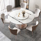 Modern 1/2/5/7 Pieces Dining Set Stone Collapsible Dining Table for Dining Room