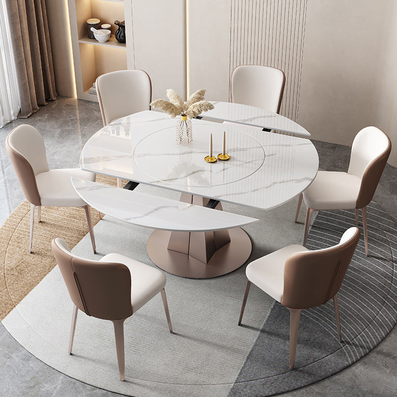Modern 1/2/5/7 Pieces Dining Set Stone Collapsible Dining Table for Dining Room