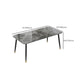 Nordic 1/5/7 Pieces Furniture Rectangle Stone Dining Table Set in Gray