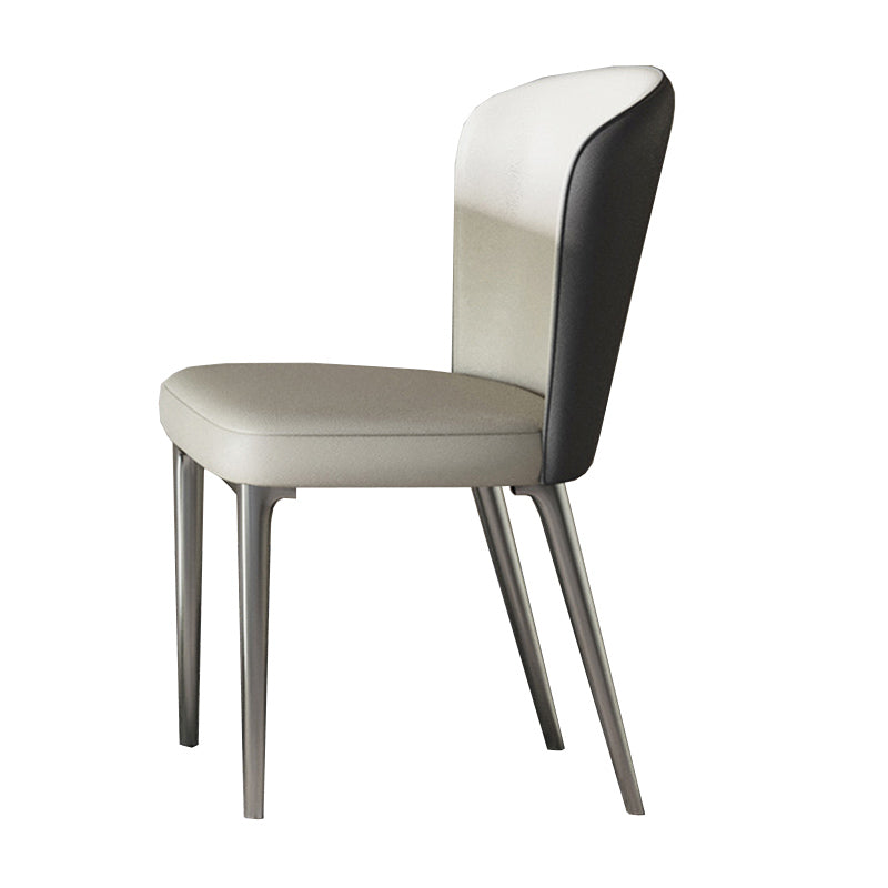 Contemporary Style 1/4/5/7/8 Pieces Dining Chairs Set Rectangle Stone Furniture in White Clearhalo 'Dining Room Sets' 'Dining Tables & Seating' 'dining_room_set' 'furn' 'furn_dining_room_set' 'Furniture' 'Kitchen & Dining Furniture' 6770224