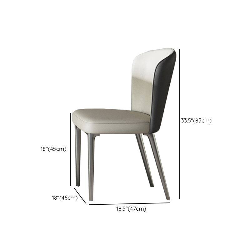 Contemporary Style 1/4/5/7/8 Pieces Dining Chairs Set Rectangle Stone Furniture in White Clearhalo 'Dining Room Sets' 'Dining Tables & Seating' 'dining_room_set' 'furn' 'furn_dining_room_set' 'Furniture' 'Kitchen & Dining Furniture' 6770229