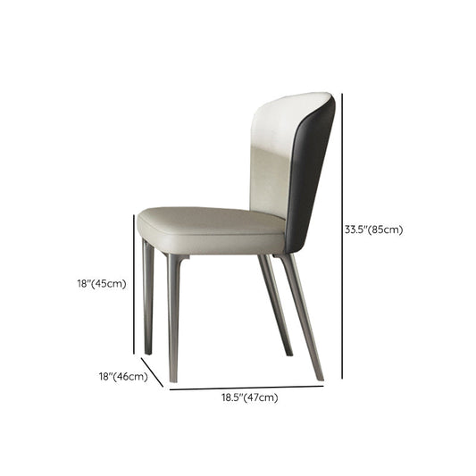 Contemporary Style 1/4/5/7/8 Pieces Dining Chairs Set Rectangle Stone Furniture in White Clearhalo 'Dining Room Sets' 'Dining Tables & Seating' 'dining_room_set' 'furn' 'furn_dining_room_set' 'Furniture' 'Kitchen & Dining Furniture' 6770229