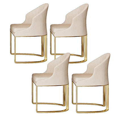 Nordic 1/4/5/7 Pieces Dining Set Stone Dining Table for Dining Room 4 White Chairs Clearhalo 'Dining Room Sets' 'Dining Tables & Seating' 'dining_room_set' 'furn' 'furn_dining_room_set' 'Furniture' 'Kitchen & Dining Furniture' 6770236
