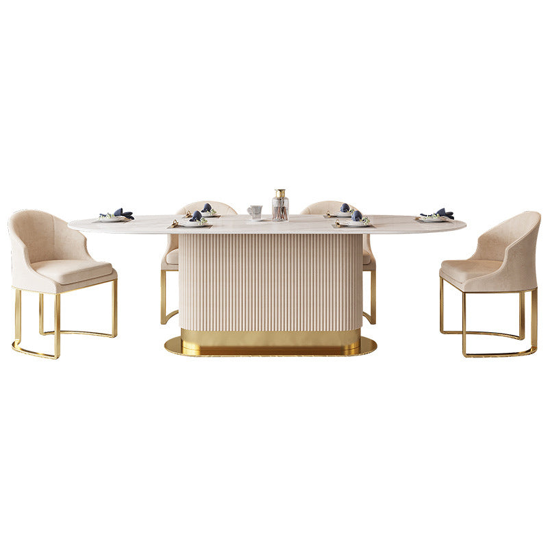 Nordic 1/4/5/7 Pieces Dining Set Stone Dining Table for Dining Room Clearhalo 'Dining Room Sets' 'Dining Tables & Seating' 'dining_room_set' 'furn' 'furn_dining_room_set' 'Furniture' 'Kitchen & Dining Furniture' 6770243