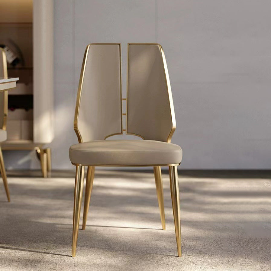 Glam Style Side Chair Metal Open Back Dining Room Chair for Indoor Clearhalo 'Dining Chairs' 'Dining Tables & Seating' 'dining_chair' 'furn' 'furn_dining_chair' 'Furniture' 'Kitchen & Dining Furniture' 6770281