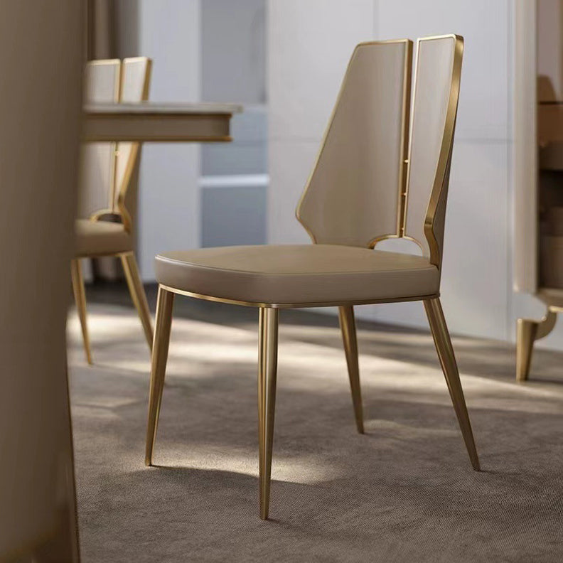 Glam Style Side Chair Metal Open Back Dining Room Chair for Indoor Clearhalo 'Dining Chairs' 'Dining Tables & Seating' 'dining_chair' 'furn' 'furn_dining_chair' 'Furniture' 'Kitchen & Dining Furniture' 6770284