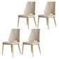 Glam Style Side Chair Metal Open Back Dining Room Chair for Indoor Off-White 4 Piece Set Clearhalo 'Dining Chairs' 'Dining Tables & Seating' 'dining_chair' 'furn' 'furn_dining_chair' 'Furniture' 'Kitchen & Dining Furniture' 6770292